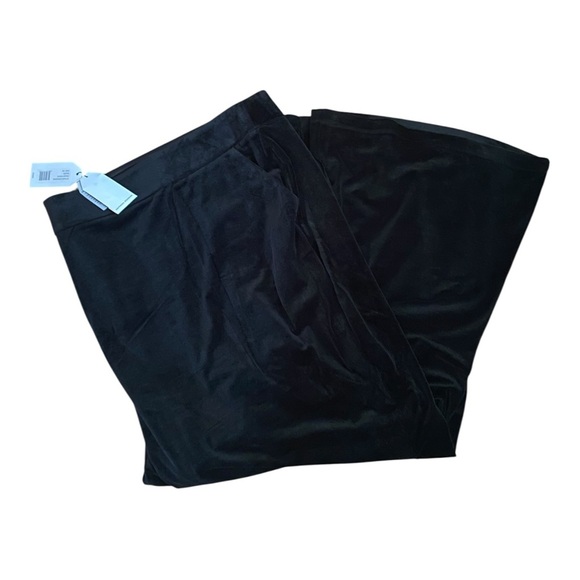 Universal Standard Black Velvet Pants Women’s Plus Size 6X Waist 38 NEW - Picture 1 of 9